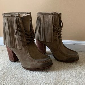 Frye Parker Fringe Bootie 6.5